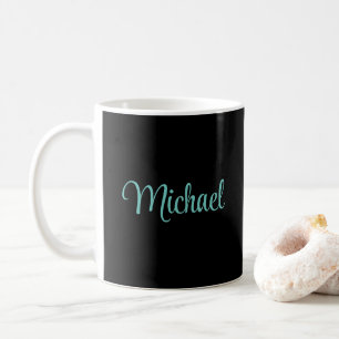 Script Name Elegant Black Typografy Kaffeetasse