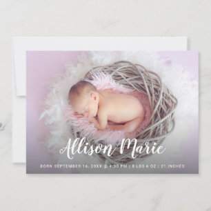 Script Name Elegant Foto Baby Modern Einfach Ankündigung