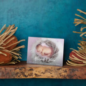 Script Name Elegant Foto Baby Modern Simple Fotoplatte (Seite)