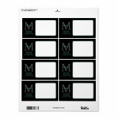 Script Name Large Monogram, Aquamarin & Black Ship (Vorne)