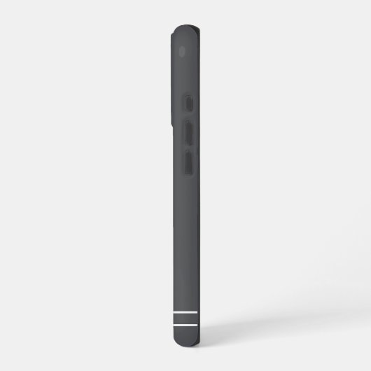 Script Name Minimalist Charcoal Gray iPhone Hülle (Linke Seite)