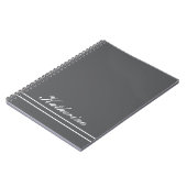 Script Name Minimalist Charcoal Gray Notizblock (Linke Seite)
