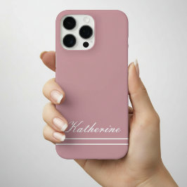 Script Name Minimalist Dusty Rose iPhone 16 Pro Max Hülle