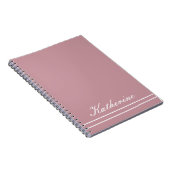 Script Name Minimalist Dusty Rose Notizblock (Rechte Seite)