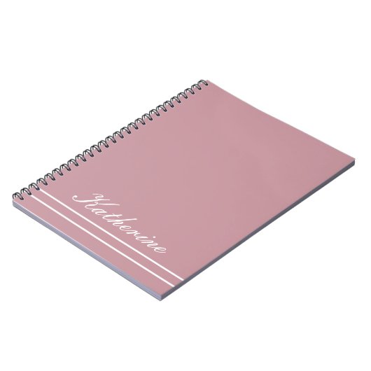 Script Name Minimalist Dusty Rose Notizblock (Linke Seite)