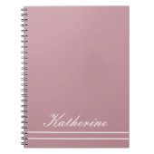 Script Name Minimalist Dusty Rose Notizblock (Vorderseite)