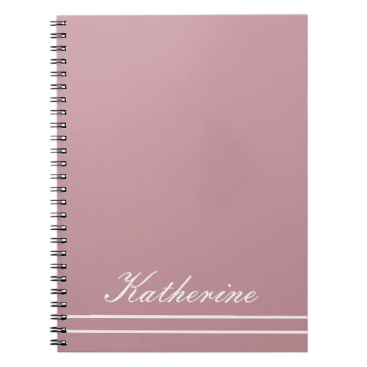 Script Name Minimalist Dusty Rose Notizblock (Vorderseite)