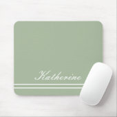 Script Name Minimalist Green Eucalyptus Mousepad (Mit Mouse)