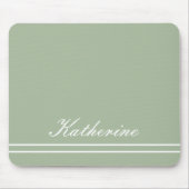 Script Name Minimalist Green Eucalyptus Mousepad (Vorne)