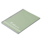 Script Name Minimalist Green Eucalyptus Notizblock (Linke Seite)