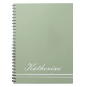 Script Name Minimalist Green Eucalyptus Notizblock (Vorderseite)