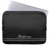 Script Name Minimalist Midnight Black Laptopschutzhülle (Vorderseite)