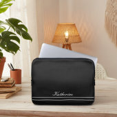 Script Name Minimalist Midnight Black Laptopschutzhülle