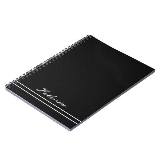 Script Name Minimalist Midnight Black Notizblock (Linke Seite)