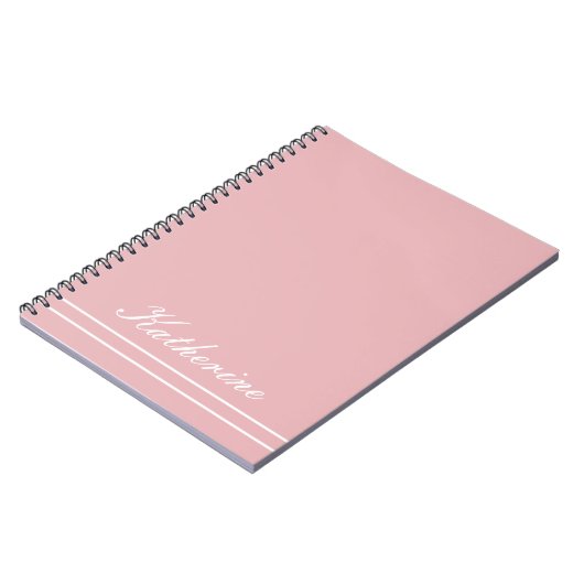 Script Name Minimalist Pink Notizblock (Linke Seite)