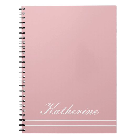 Script Name Minimalist Pink Notizblock (Vorderseite)