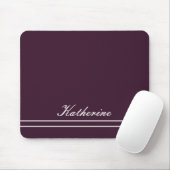 Script Name Minimalist Plum Mousepad (Mit Mouse)