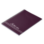 Script Name Minimalist Plum Notizblock (Linke Seite)