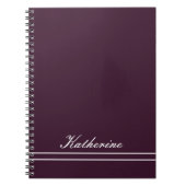 Script Name Minimalist Plum Notizblock (Vorderseite)