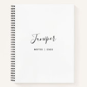 Script Name Modern Minimal Notizblock (Vorderseite)