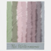 Script name ombre lila graue Streifen modern Fleecedecke (Vorderseite)