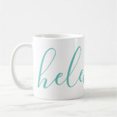 Script Name Personalisiert Custom Aqua Blue Tasse  (Links)