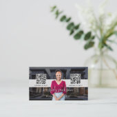 Script Name Real Anwesen Foto Kaufen QR-Code Visitenkarte (Stehend Vorderseite)