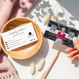 Script Name Real Anwesen Foto Kaufen QR-Code Visitenkarte