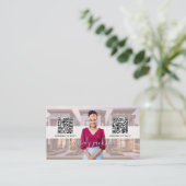 Script Name Real Anwesen Foto Kaufen QR-Code Visitenkarte (Stehend Vorderseite)