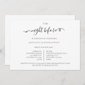 Script Night Before Probe Dinner Einladung (Vorne/Hinten)