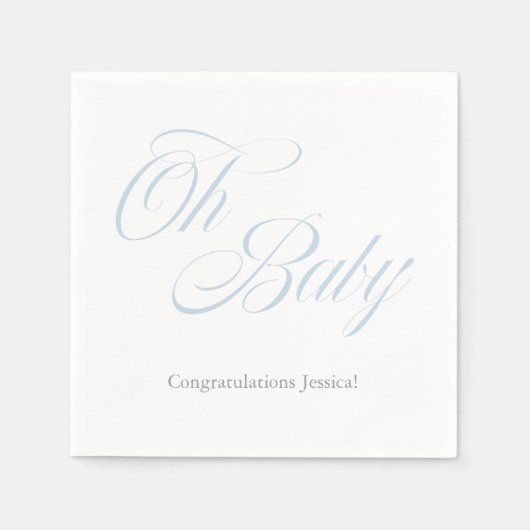 Script Oh Baby | Babydusche | Das ist ein Junge Serviette (Vorderseite)