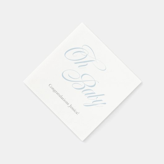 Script Oh Baby | Babydusche | Das ist ein Junge Serviette (Ecke)