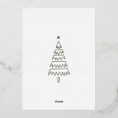 Script Olive Green Christmas Party Foil Einladung (Rückseite)