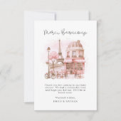 Script Paris Café Vielen Dank Baby Dusche Dankeskarte (Vorderseite)