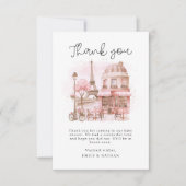 Script Paris Patisserie Vielen Dank Baby Showcard Dankeskarte (Vorderseite)