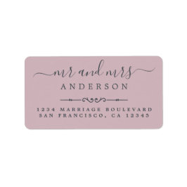 Script Pastel Lila Wedding Rücksendeadresse Adressaufkleber