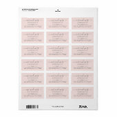 Script Pastel Pink Wedding Rücksendeadresse Adressaufkleber (Vorne)