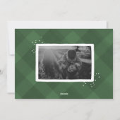 Script Peace Green | Weihnachts-Fotokarte Feiertagskarte (Rückseite)