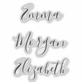 Script Personalized Bridesmaid's Name stickers Aufkleber (Vorderseite)