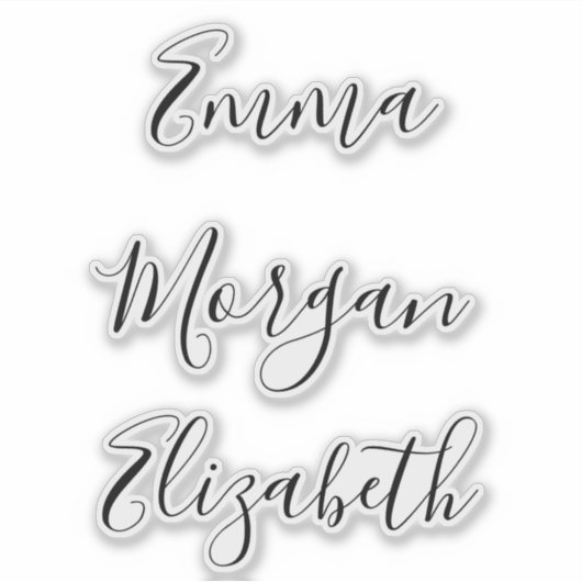 Script Personalized Bridesmaid's Name stickers Aufkleber (Vorderseite)