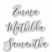 Script Personalized Bridesmaid's Name stickers Aufkleber (Vorderseite)