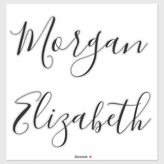Script Personalized Name stickers Aufkleber (Blatt)