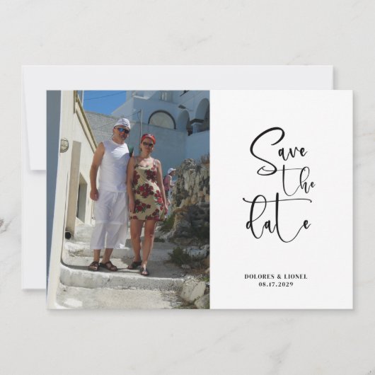 Script Photo Minimalist Save the date  (Vorderseite)