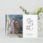 Script Photo Minimalist Save the date  (Stehend Vorderseite)