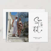 Script Photo Minimalist Save the date  (Vorne/Hinten)