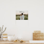 Script Photo Wedding Welcome Sign Poster (Küche)