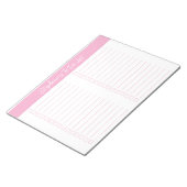 Script Pink 8.5x11 Two Column Checklist Notizblock (angewinkelt)