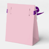 Script Pink Lila Floral Moderne Hochzeit Vielen Da Geschenkschachtel (Rückseite)