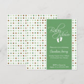 Script Polka Dot Babydusche Einladung (Vorne/Hinten)