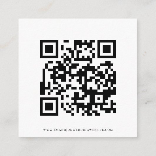 Script QR Code Hochzeiten Schwarz-weißer UAWG Begleitkarte (Rückseite)